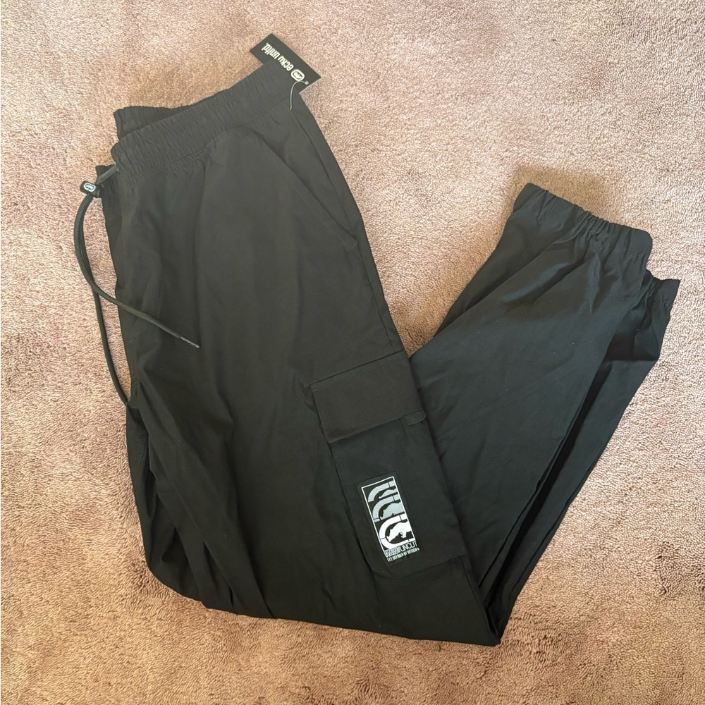 Ecko Unltd Raw Uncut Mens Black Cargo Jogger Pants XL NWT